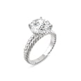 thumbnail image 2 of Charles & Colvard 14K White Gold Moissanite 9mm Round Engagement Ring-Size 5.5 2.70ct DEW, 2 of 8