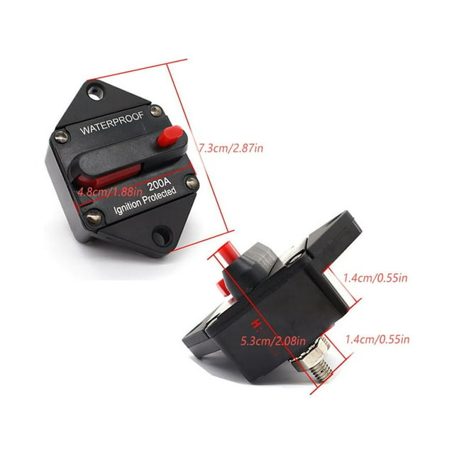 VONKY Circuit Breaker Fuse Holder In-Line Automatic Power Supply with Manual Reset Button Strong Flexibility 40A