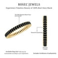 thumbnail image 5 of Natural Black Onyx Full Eternity Ring, Baguette Black Onyx Ring for Women ( December Birthstone, Rosec Jewels), 10K Yellow Gold, US 11.00, 5 of 6