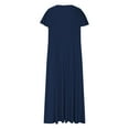 thumbnail image 4 of Mgmyaa Women's Solid Color Lace Short Sleeved Round Neck Mid Length Dress, 4 of 6