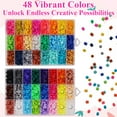 thumbnail image 2 of Yalumo 8200pcs Fuse Beads Kit, 48 Colors 5mm Iron Beads Set with 5 Fuse Beads Pegboards, Ironing Papers, Tweezers and Colorful Hooks, Melty Beads for DIY Arts and Crafts Projects, Unisex, 2 of 8