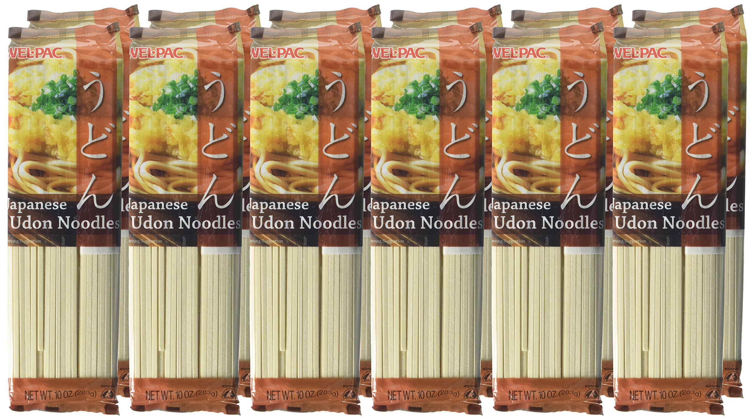 Pack of 12,  Wel Pac Japanese Udon Noodles, 10 oz