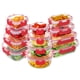 thumbnail image 1 of Juego de recipientes de vidrio para almacenamiento de alimentos VERONES, 24 piezas, rojo, 1 of 7