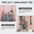 thumbnail image 6 of Pioneer Flower Floral Print Pattern Apron-Garden Aprons for Women with Pockets-Cotton Linen Waterproof Kitchen Cooking Gardening Aprons Adjustable for Kitchen,Cooking,BBQ and Salon 33x27 Inch, 6 of 7