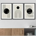 thumbnail image 3 of wall26 Framed Wall Art Print Set Black Dots with Swirling Line Art Abstract Patterns Digital Art Modern Art Bohemian Chic Relax/Calm for Living Room, Bedroom, Office - 24"x36"x3 Black, 3 of 5