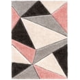 thumbnail image 2 of Well Woven San Francisco Venice Blush Modern Geometric 3D Textured Shag 2'7" x 9'10" Runner Area Rug, 2 of 4