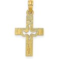 thumbnail image 3 of Solid 10K Yellow Gold Dove In Cross Charm - 23.1mm, 3 of 6