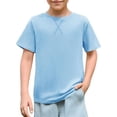 thumbnail image 1 of Sunnyoo T-Shirt à Manches Courtes Col Rond pour Garçons T-Shirt Décontracté Polyvalent sous-Vêtement, 1 of 7