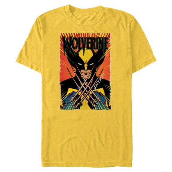 Marvel Studios X-Men ’97 Wolverine Claws Snikt Retro Vintage - Short Sleeve Blended T-Shirt for Adults - Customized-Yellow