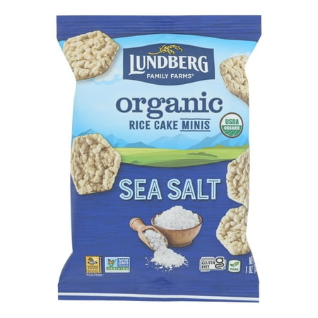 (Price/Case)Lundberg Family Farms - Rice Cakes Mini Sea Salt - Case of 24 - 1 OZ