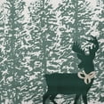 thumbnail image 4 of Simply Daisy Christmas Green Colored Reindeer Through the Woods Winter Soft Spun Polyester Decorative Throw Pillow, 16" x 16", 4 of 4