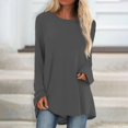 thumbnail image 2 of Knosfe Long Tops To Wear with Leggings Plus Size Cute Long Sleeve Crewneck Womens Shirts Trendy Casual Winter Blouse for Women Fall Fashion Loose Long Womens Tops, 2 of 6