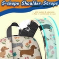 thumbnail image 5 of Dachshund and Floral Beige Pattern 17" School Backpacks for Teens,Waterproof Oxford Fabric,S-Shape Padded Straps for School,Travel,Hiking,Camping, 5 of 6