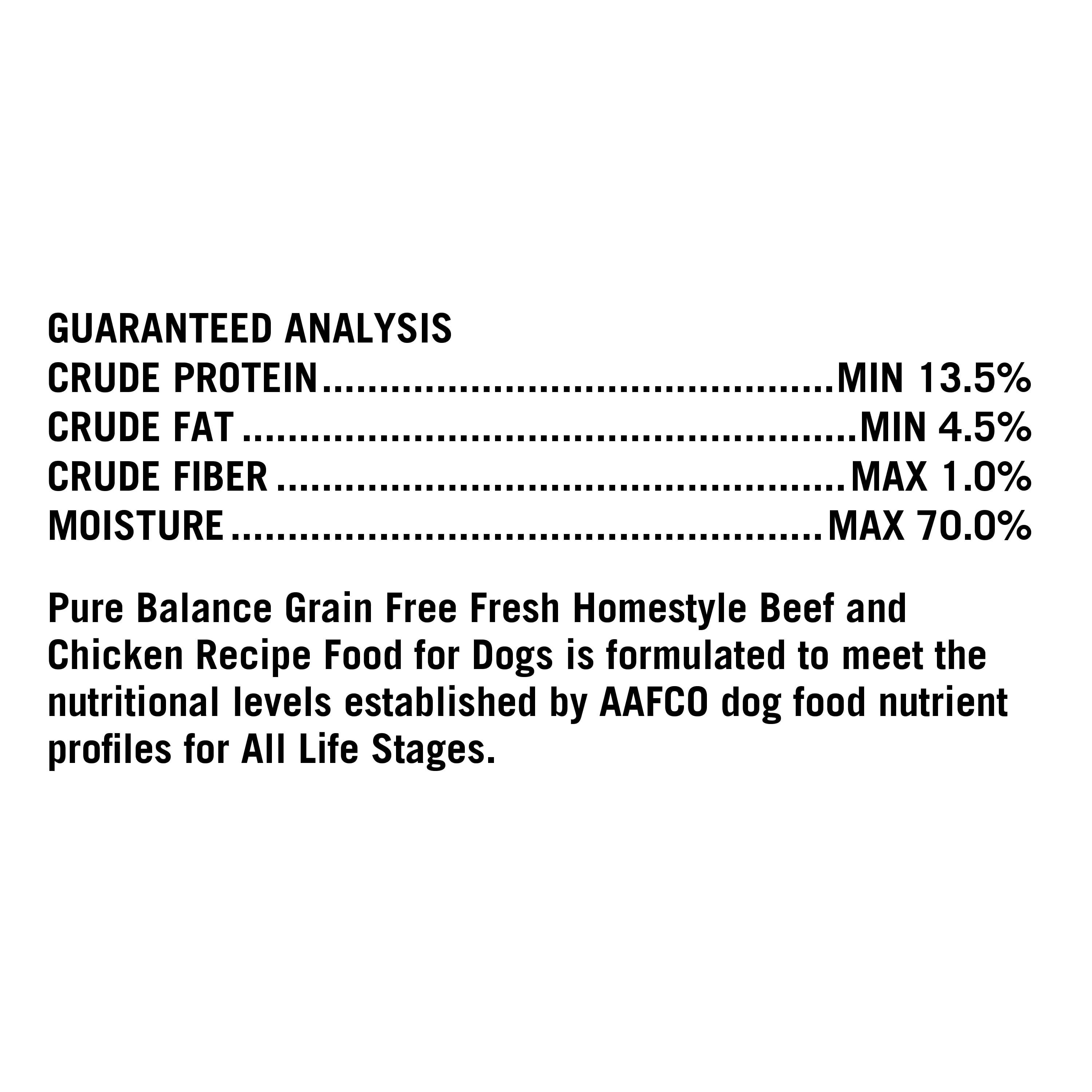 Pure Balance Fresh Grain Free Homestyle Beef & Chicken Recipe Dog Food, 1.75 lb Bag