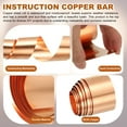 thumbnail image 3 of Uxcell 0.2x20x1000mm Copper Thin Foil Sheet Roll, 99.9% Pure Copper Tape Strip Flashing Metal Sheet Foil Plate, 3 of 6
