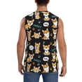 thumbnail image 4 of Bingfone Cute Dogs Corgi Pattern Men's Tank Tops Workout Sleeveless Tee Shirts Running Beach Tanks for Men-Medium, 4 of 7