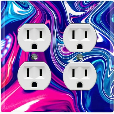 Metal Light Switch Plate Cover Liquid Candy Purple Pink Swirl CDY003