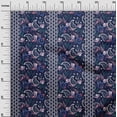 thumbnail image 3 of oneOone Polyester Spandex Dark Blue Fabric Asian Paisley Fabric For Sewing Printed Craft Fabric By The Yard 56 Inch Wide, 3 of 4