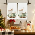 thumbnail image 2 of Christmas Kitchen Towel, Red Plaid Dish Drying Cloth for Hand Wiping, Absorbent Polyester Dishwasher Towel for Baking Cooking(D), 2 of 5