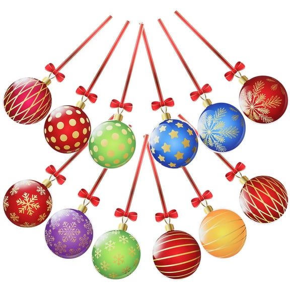 TEHAUX 12-Piece Christmas Refrigerator Magnets Set, Festive Holiday Fridge Decorations, Kitchen Accessories for Seasonal Decor