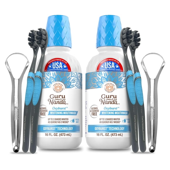 Enjuague bucal GuruNanda Oxyburst blanqueador 2 x 473 ml