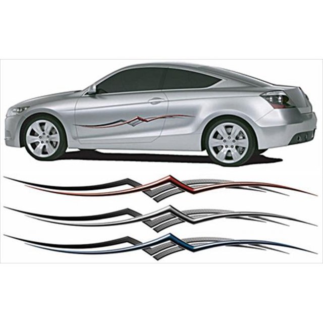 Trimbrite R68131 Metal Linx Graphic Set Charcoal- Red- Silver
