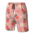 thumbnail image 4 of Salouo Strawberry Floral Pattern Swim Trunks for Men,Men's Hawaiian Bathing Suit Swimsuits Quick Dry Swimming Board Shorts Beach Shorts with Pockets-X-Large, 4 of 6