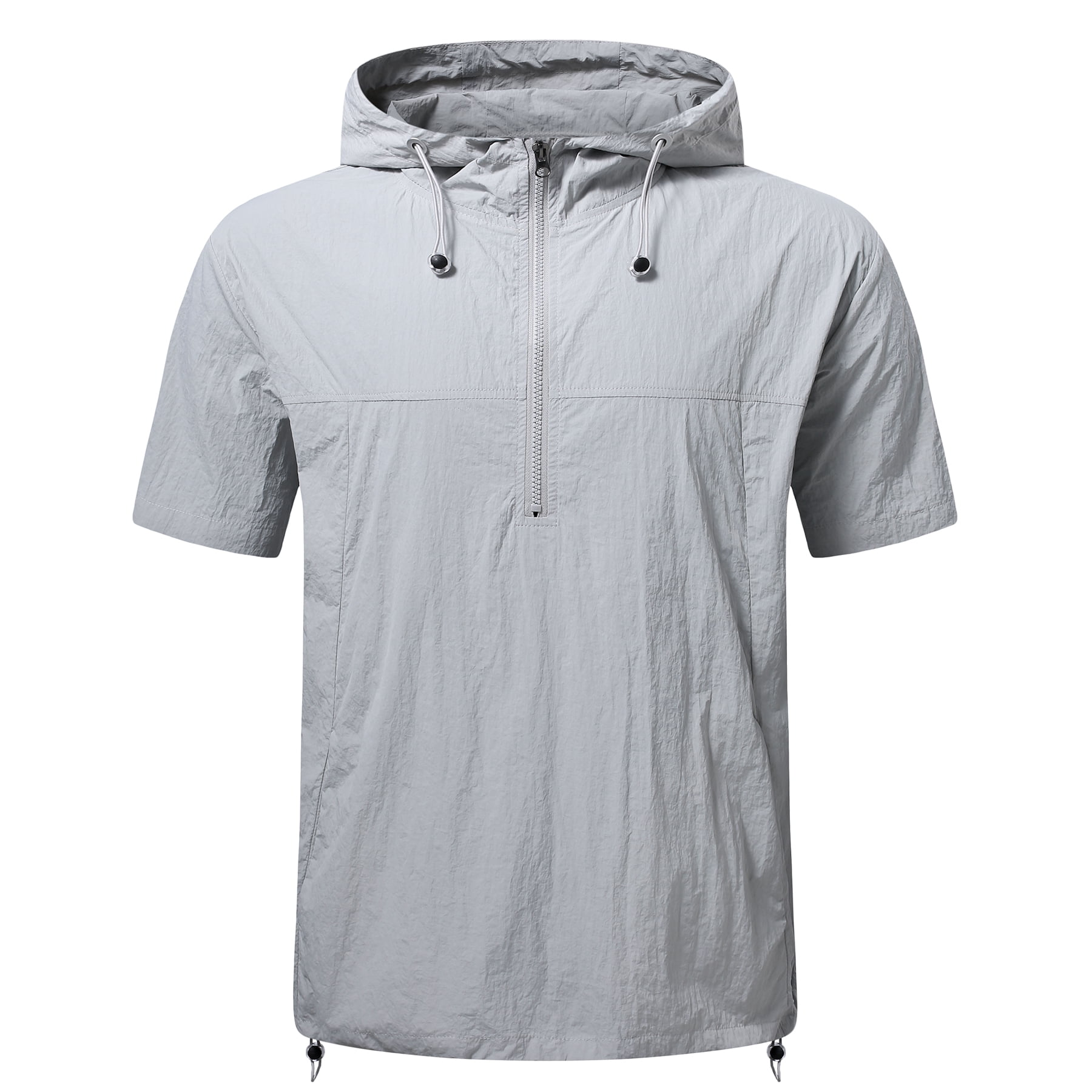 Youthup Men's Solid Color Hooded Pullover & Shorts Set - Lightweight Relaxed Fit Loungewear for Summer Casual Wear