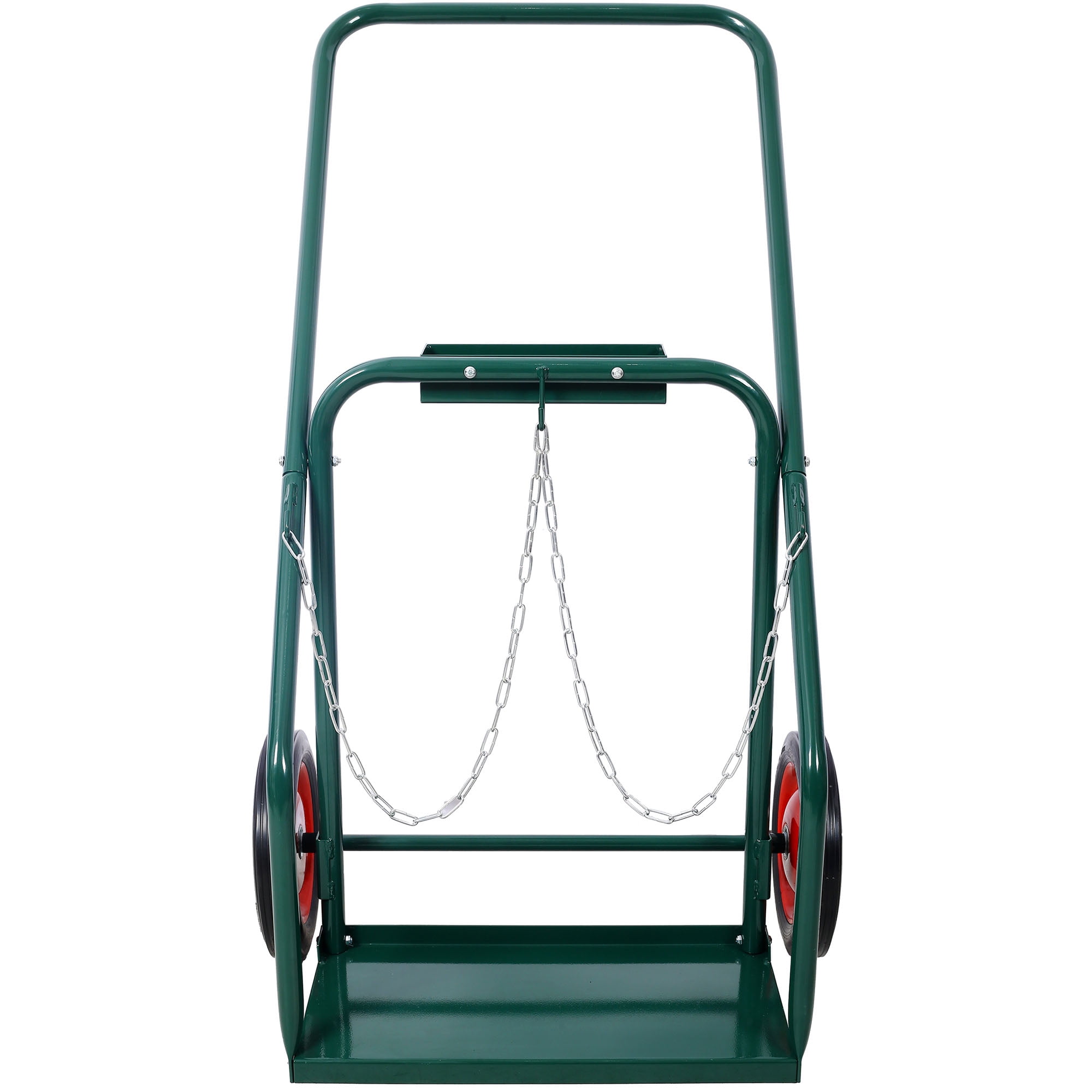 Heavy Duty Cylinder Cart With 440 Lbs Capacity, Compact Dual Oxygen Tank Hand Truck, 10 Inch Solid Rubber Wheels, Durable Metal Design For Secure Gas Cylinder Storage And Mobility