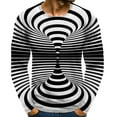 thumbnail image 1 of CHGBMOK Mens T Shirts Clearance Long Sleeve 3D Digital Printing Geometric Pattern, 1 of 2