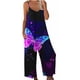 thumbnail image 2 of ICHUANYI Clearance Women Print Jumpsuit Pajamas Casual Sling Wide Leg Long Pants(Multicolor, M) ICHUANYI WER2023080806606, 2 of 5