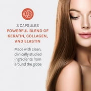 Reserveage Beauty, Tres Beauty 3, Beauty Supplement for Hair Growth, Skin Care and Nail Care, Collagen Supplement with Keratin and Biotin, Gluten Free, 90 Capsules (30 Servings)