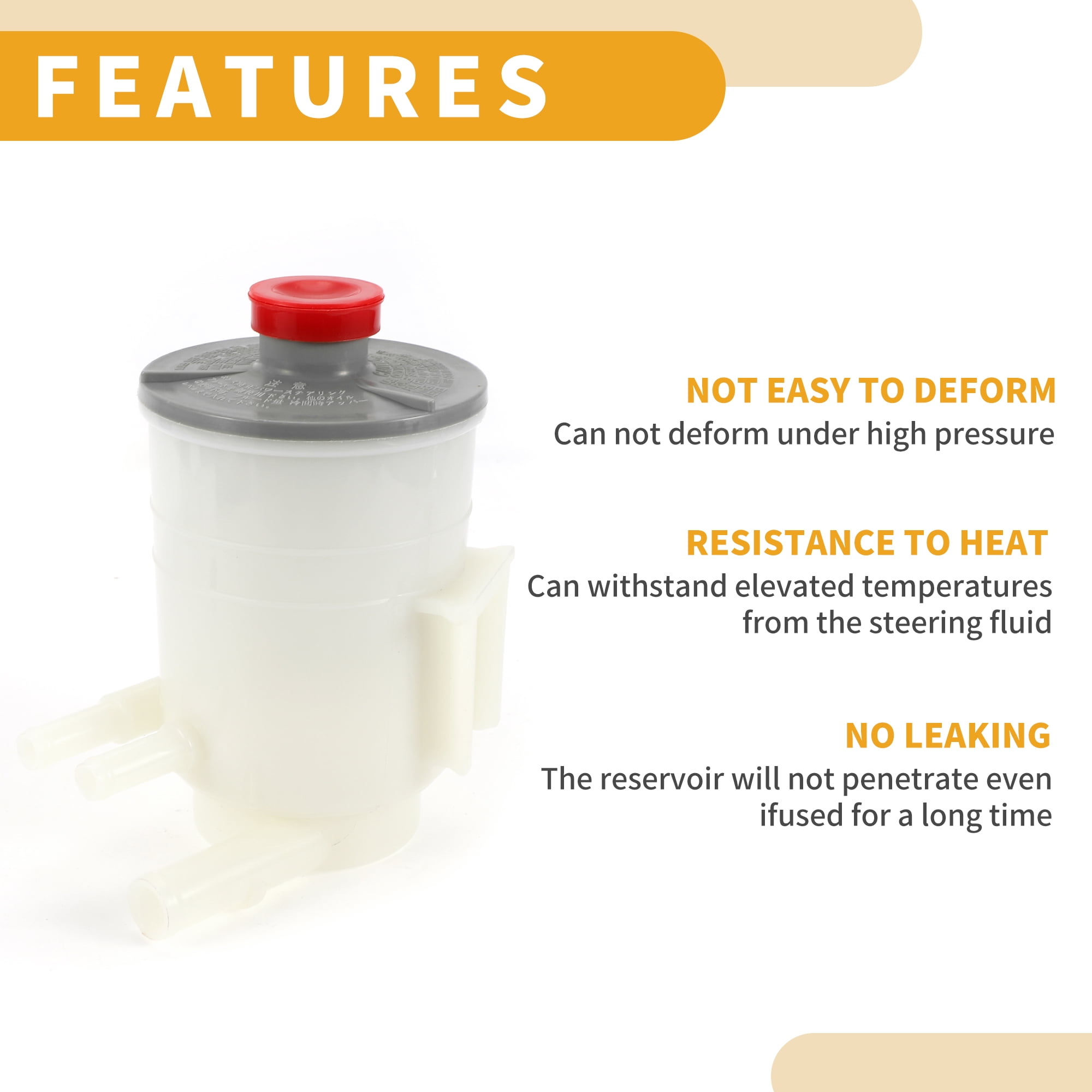 Unique Bargains Power Steering Reservoir - No.53701SZ3003 Car Automotive Power Steering Tank - for Honda Acurarl 1996-2004 Plastic White - 1 Pc
