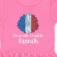 thumbnail image 3 of Inktastic I'm So Cute, I Must Be French Sunflower France Flag Girls Toddler Dress, 3 of 4