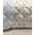 thumbnail image 3 of Yellow Flower Down Alternative Comforter, Floral Spring Narcissus and Daffodil Jonquil Blooms Striped Backdrop, Microfiber Quilt for All Season, 5 Sizes, Yellow Apple Green, by Ambesonne, 3 of 3