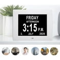 thumbnail image 3 of Digital Day Calendar Clock -Extra Large Date Day Time of Week Clock with 12 Alarm Options for Seniors, Elderly, Dementia, Alzheimer (7-inch, White), 3 of 5