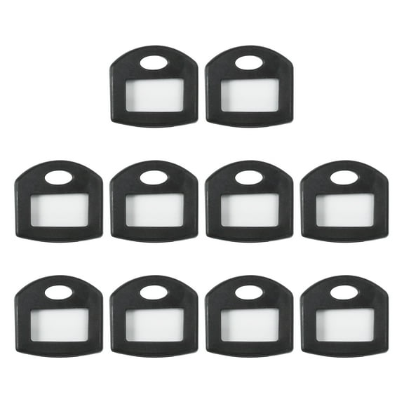 Uxcell 1 Inch Key Cap Tags Key Covers Caps with Blank Labels and Clear Windows Black