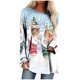 thumbnail image 1 of Camisas Navideñas Para Mujer Tops de Manga Larga Moda Casual Estampado de Cuello Redondo Blusa Superior Suelta Jersey Odeerbi ODB202283, 1 of 5