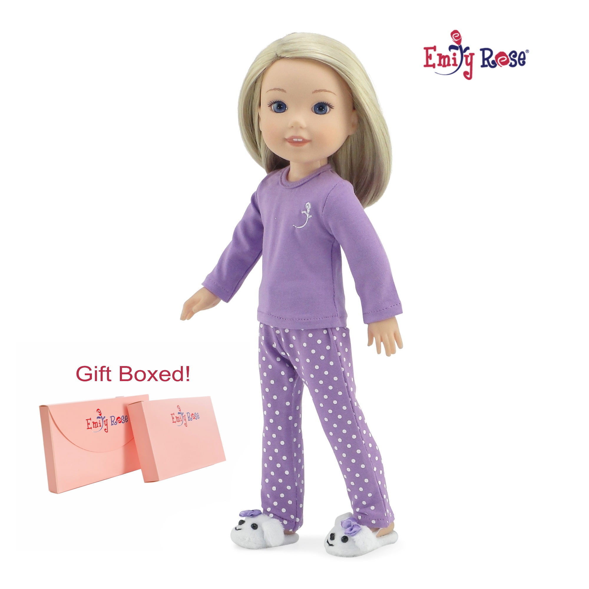 Emily Rose 14.5 Inch Doll Clothes 4 Piece 14" Doll Pajamas PJs Outfit