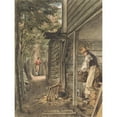thumbnail image 2 of William Henry Hunt 12x14 Black Ornate Wood Framed Double Matted Museum Art Print Titled: Dr. Munro's Carpenter at Work (ca. 1815), 2 of 5