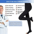 thumbnail image 4 of 1 par de pantimedias de compresión médicas Wukang 20-32 mmHg beige talla M medias de compresión de nailon para mujeres y hombres,Black,M, 4 of 6