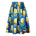 thumbnail image 4 of Unir Women Oktoberfest Hop Print High Waist Bow Tie Apron Skirt Flared Satin Festival Mini Bottom 1PC S-M-L, 4 of 5