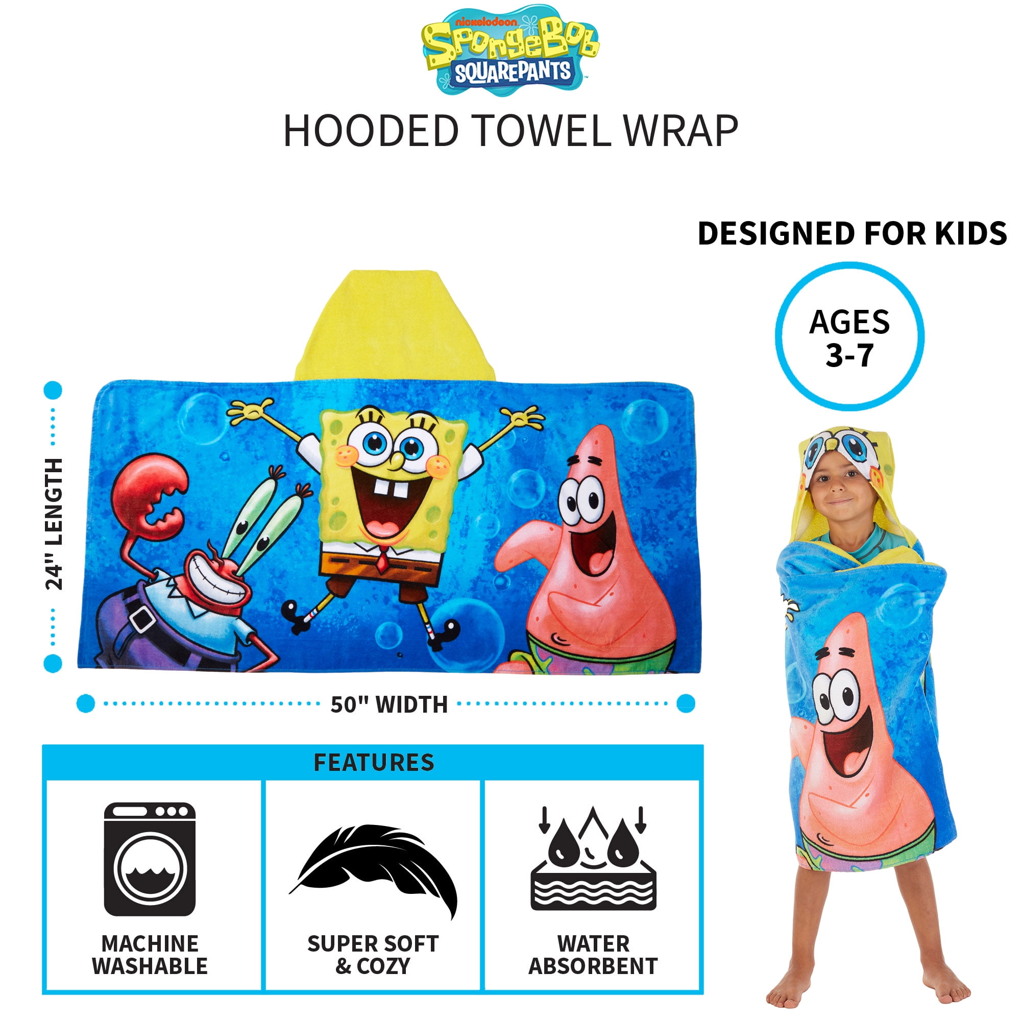 Spongebob hooded towel sales