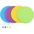 thumbnail image 1 of 4 Pcs Dog Frisbees, Dog Frisbee Toy, 17.8 cm Disc Throwing Dog Toy Durable Rubber, for Land and Water Training, Dog Training, Throwing, Catching and Playing, 1 of 5