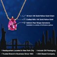 thumbnail image 2 of Gem Stone King 14K Yellow Gold Pure Pink Mystic Topaz Pendant Necklace for Women | 1.60 Cttw | Gemstone November Birthstone | Pear Shape 9X6MM | With 18 inch Chain, 2 of 6