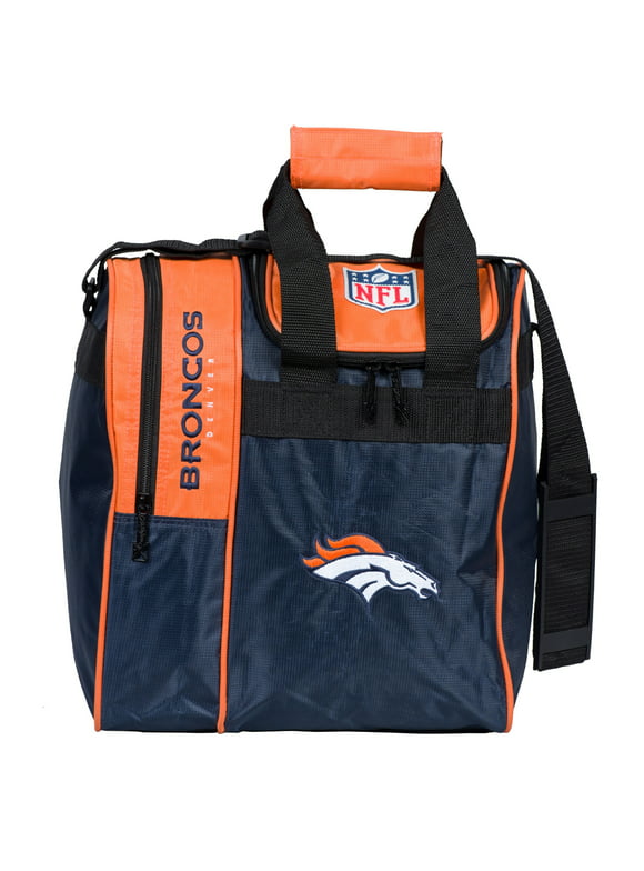 Denver Broncos Single Bowling Ball Tote Bag with Shoe Compartment