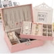 thumbnail image 2 of Organizador , joyero sintética, 2 bandejas para pendientes de mujer y niña rosado Hugo Fashion Lady Jewelry Holder, 2 of 10