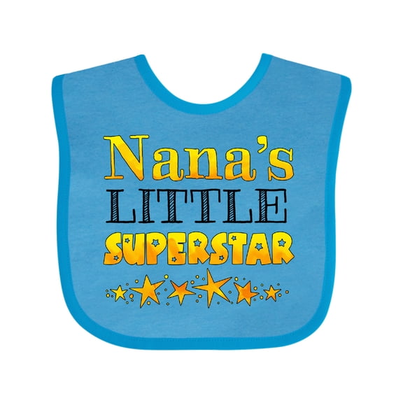 Inktastic Nana's Little Superstar Boys or Girls Baby Bib