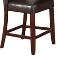 thumbnail image 2 of Leather Upholstered Wooden Counter Height Chair, Brown, Set Of 2, 2 of 4