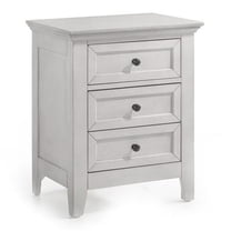 Intercon Furniture San Mateo Bedroom 3-Drawer Wood Nightstand in White